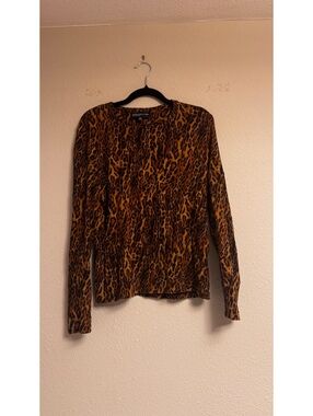 Vintage Jones NY Cheetah Print Long Sleeve
